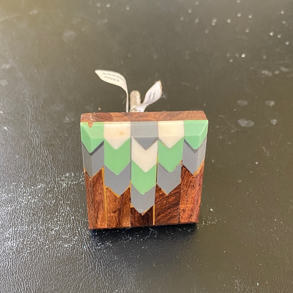 Wooden Chevron Pattern Knob